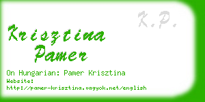 krisztina pamer business card